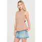 Sleeveless Open Back Peplum Top