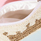 White Beaded Golden Crown Coin Purse