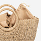 Half Moon Straw Tote Bag