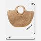Half Moon Straw Tote Bag