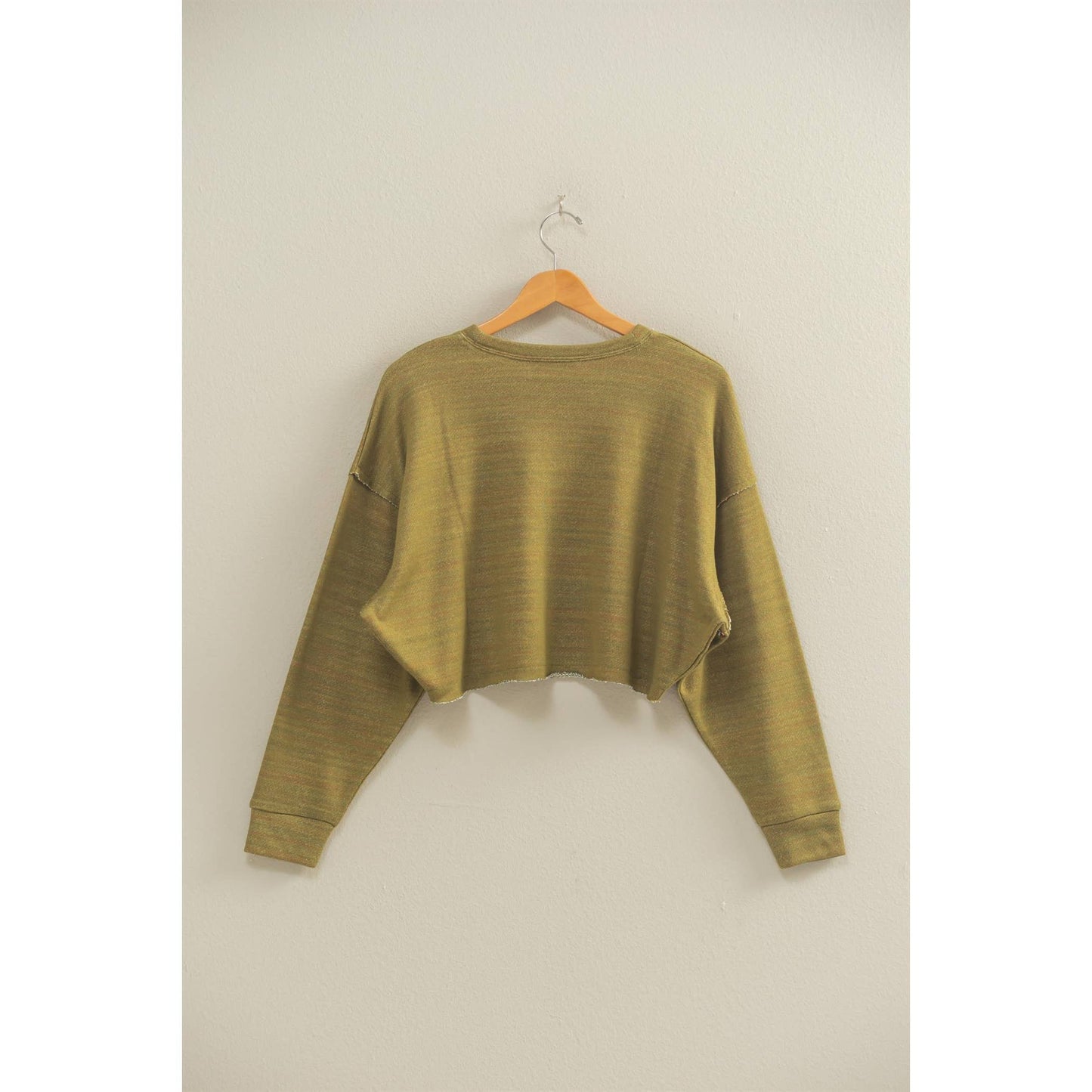 Drop-Shoulder Cropped Top