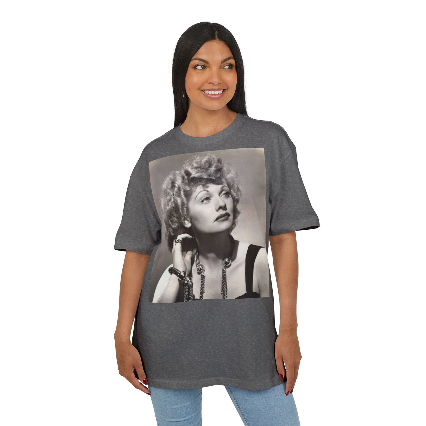 Vintage Glam Unisex Heavy Oversize Tee - Retro Style Fashion Icon Graphic