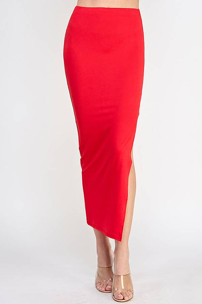 CHERRY BOMB SIDE SLIT MAXI SKIRT