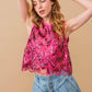 34313T - Embellished Sequin Scallop Crop Top