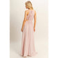 HF25E129-Side Cutout Side Slit Maxi Dress