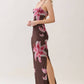 LEOPARD LILY - LAYERED STRAP BACK MAXI DRESS W/ SIDE SLIT