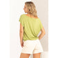 Scoop Neck Short Sleeves Top