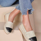 Trendy Bicolor Wedge Espadrille H8-925