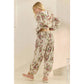 Floral Printed French Terry Hoodie