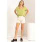 Scoop Neck Short Sleeves Top