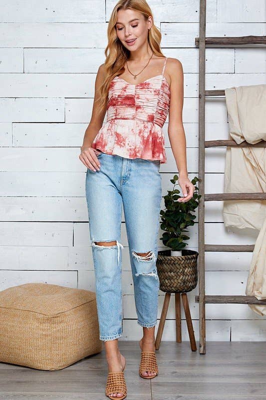 Sunburst Swirl Peplum Top
