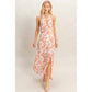 Floral Halter Neck Dress
