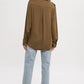 STUDDED EPAULETTE BUTTON UP SHIRT
