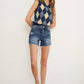 Frayed Hem Denim Shorts