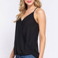 V-neck Surplice Woven Cami Top
