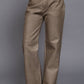 Washed Faux Leather Long Pants