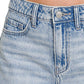 ...SI-27316 Distressed Hem Denim Shorts
