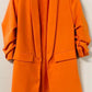 NEON RUCHED SLEEVE LONG BOYFRIEND BLAZER (81255-NEON)