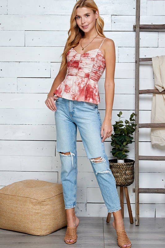 Sunburst Swirl Peplum Top