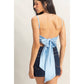 DZ25C126-Satin Back Tie Detail Sleeveless Top