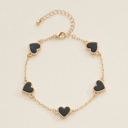 Black Hearts Bracelet