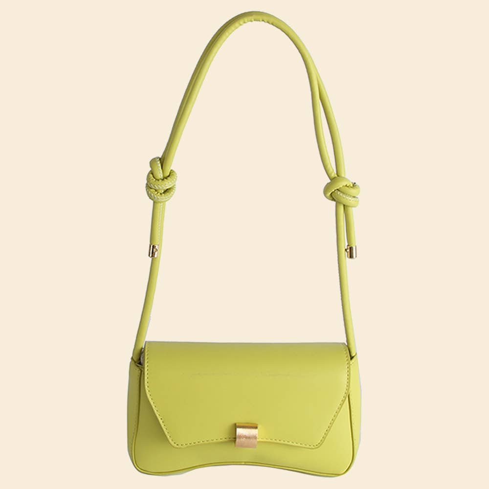 Faux Leather Rope Strap Shoulder Bag