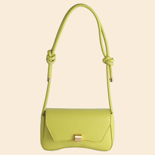Faux Leather Rope Strap Shoulder Bag