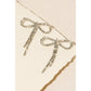 Rhinestone Pave Ribbon Bow Stud Earrings