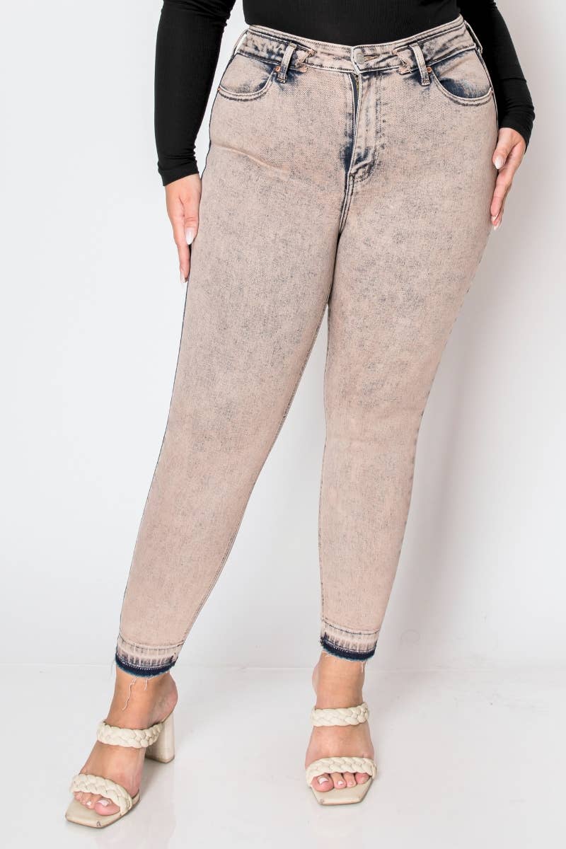 PLUS SIZE - HIGH RISE STRETCH SKINNY JEANS
