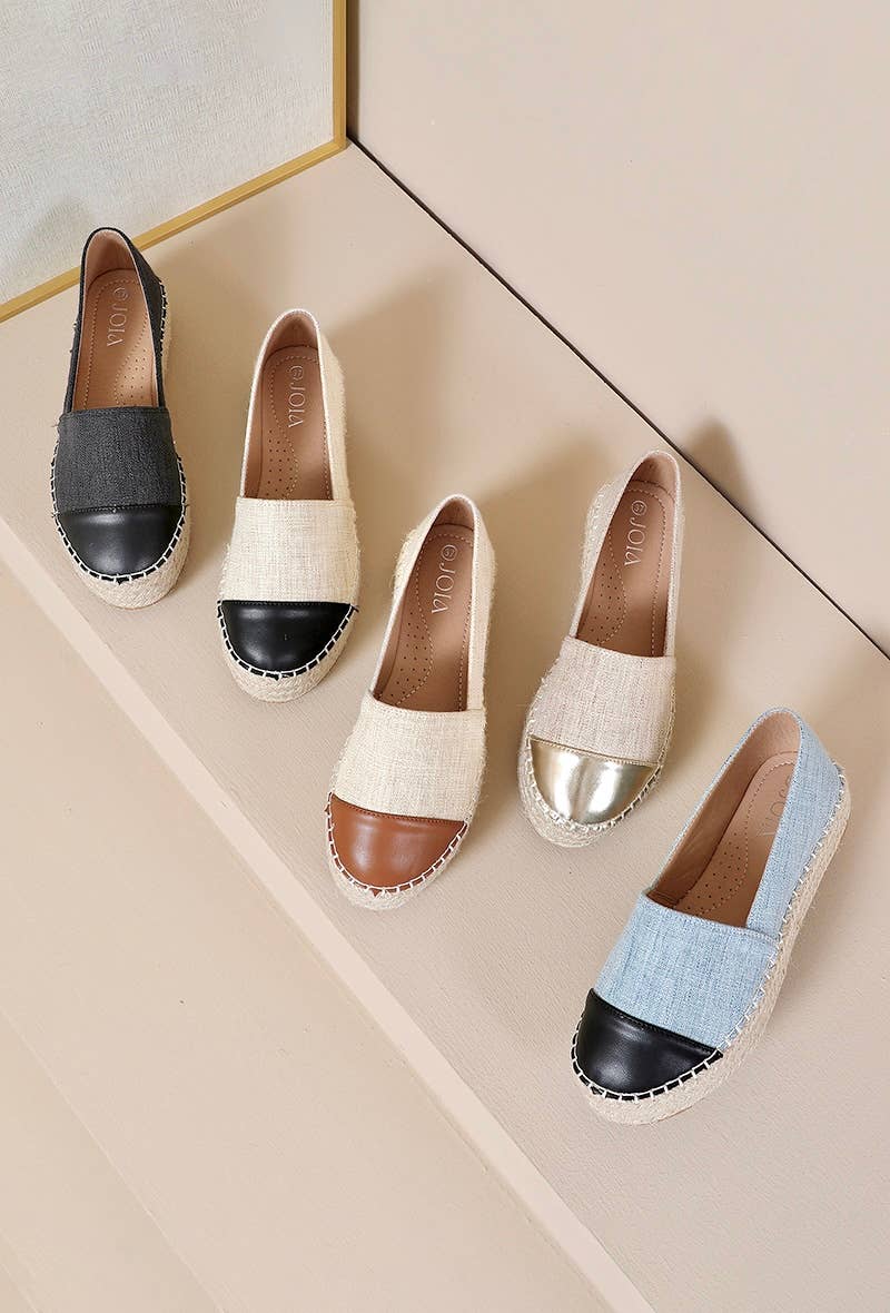 Trendy Bicolor Wedge Espadrille H8-925