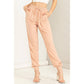DZ23A546-Linen Drawstring Jogger Pants