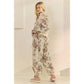 Floral Printed French Terry Hoodie