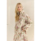 Floral Printed French Terry Hoodie