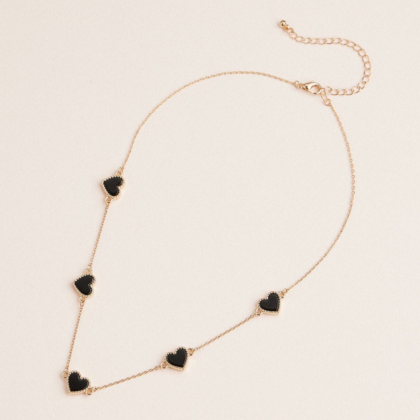 Black Hearts Necklace