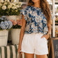 Floral Tiered Ruffle Blouse
