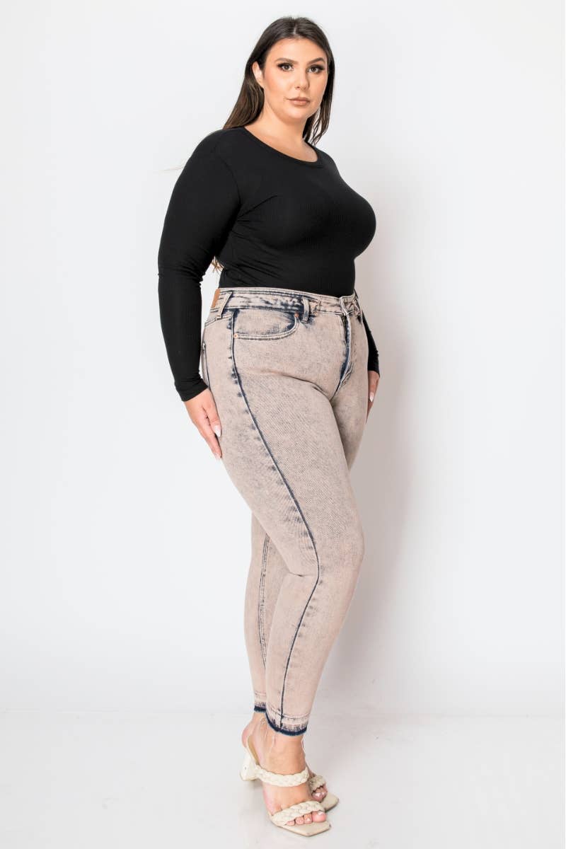 PLUS SIZE - HIGH RISE STRETCH SKINNY JEANS