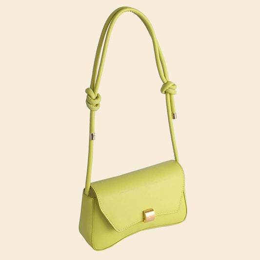 Faux Leather Rope Strap Shoulder Bag