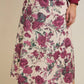 FLARE HEM FLORAL MIDI SKIRT