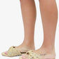 MAYLEEN - Raffia Beaded Slide Sandals, Mediterranean Style
