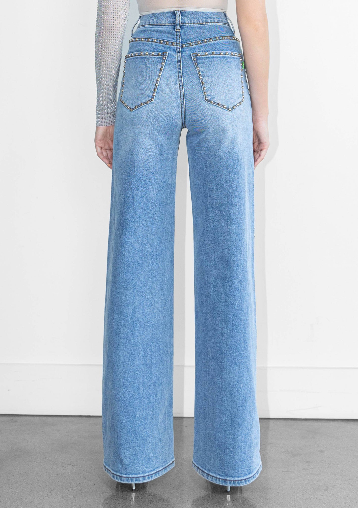 Stud Wide Leg Jeans