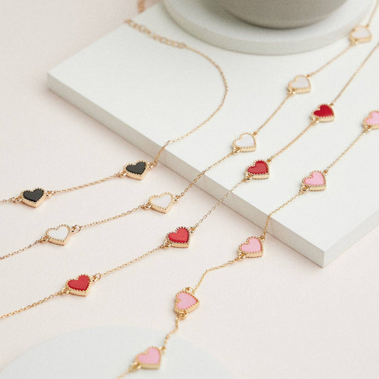 Black Hearts Necklace