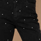 22418P - Studded Rhinestone Denim Jeans