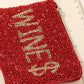 Wine $ Beaded Coin Purse