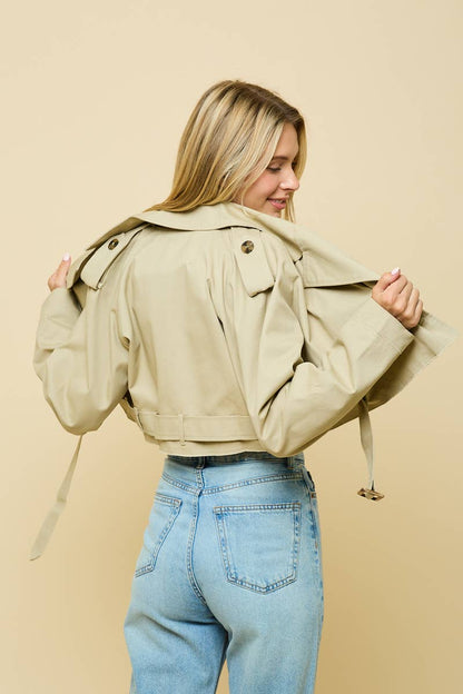 2509 - CROPPED TRENCH JACKET