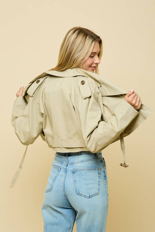 2509 - CROPPED TRENCH JACKET