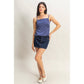 DZ25C126-Satin Back Tie Detail Sleeveless Top