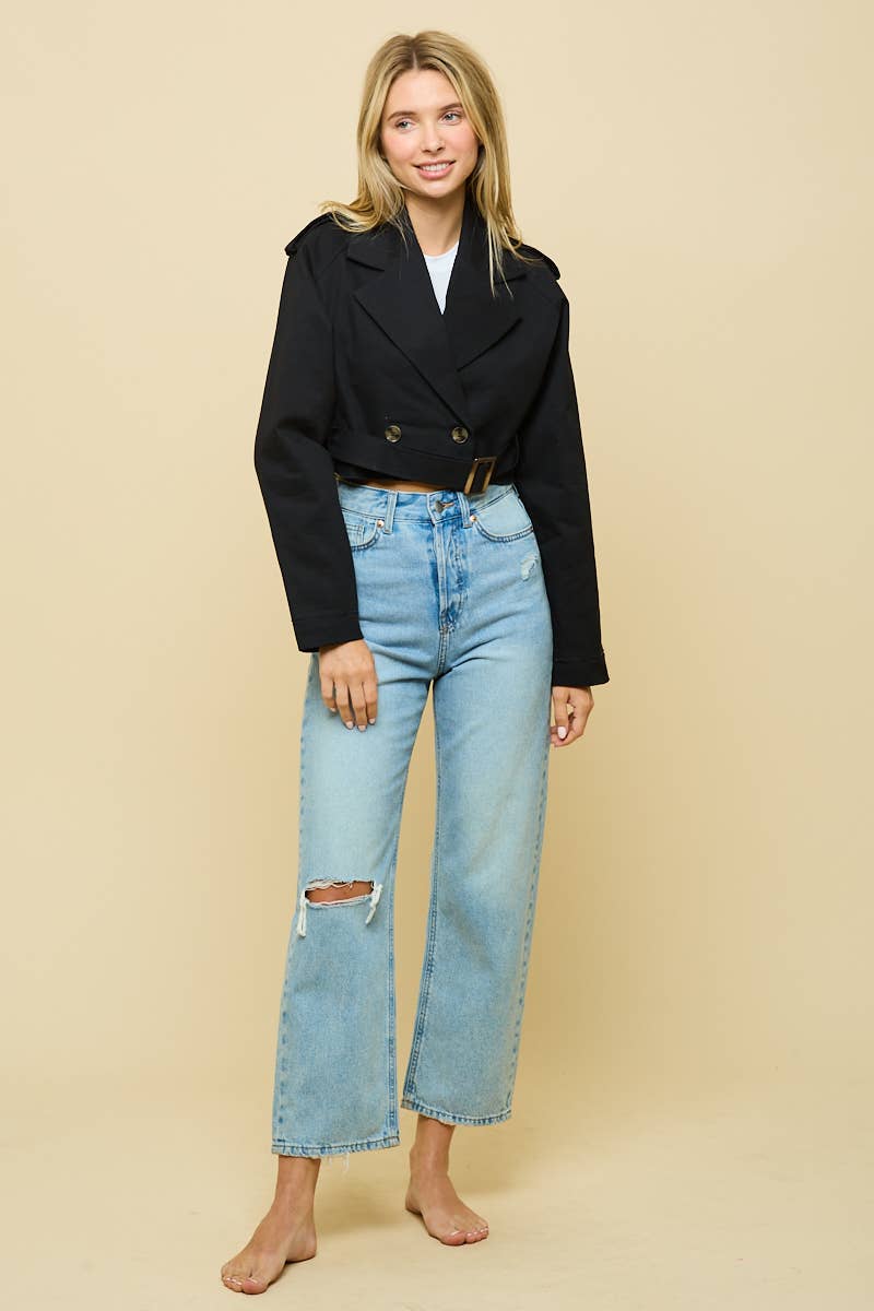 2509 - CROPPED TRENCH JACKET
