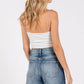 P1355R-MD HIGH RISE RIGID RELAXED MIDI SHORT W/ FRAYED HEM