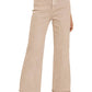 `Acid Wash High Waist Frayed Hem Bootcut Denim Pants
