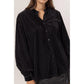 The Nicole Velvet Striped Blouse
